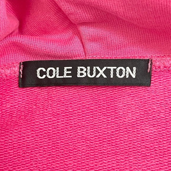Cole Buxton International Hoodie Heavyweight Cotton Sweatshirt Pink Medium - Picture 13 of 15